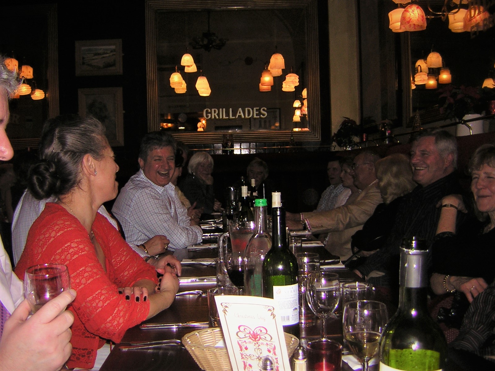 2006 Dec 8th - the squad dining in Cafe Rouge - no expense spared !